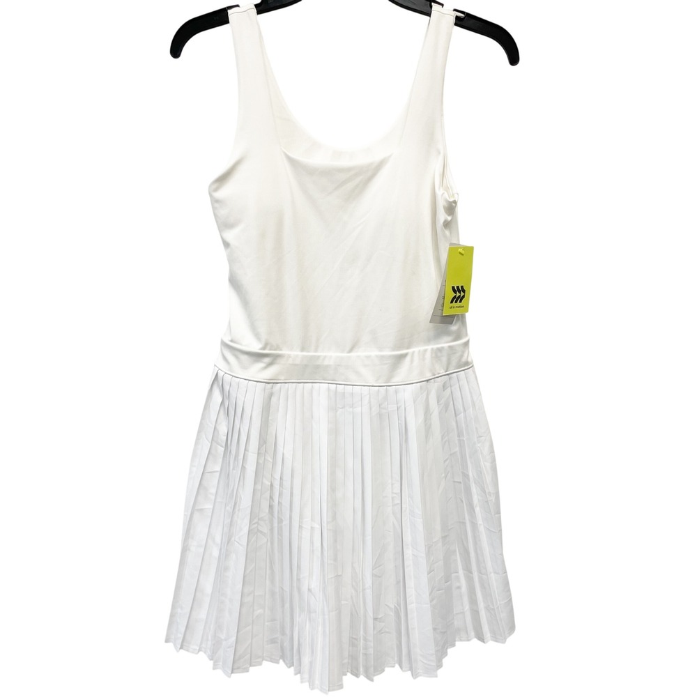 All in Motion Women's White Pleated Athletic Tennis Dress Size Small - Picture 2 of 5